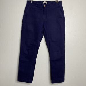 Taylor Stitch The Slim Cotton Knit Chino Pants in Organic Navy‎ Size 31